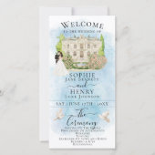 Elégant Lieu Marié Groom Luxe Mariage Programme (Devant)