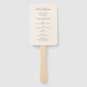 Elegant Life Celebration Order of Service Funeral Handwaaier (Achterkant)