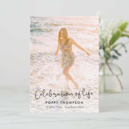 Elegant Life Celebration Order of Service Funeral Programma (Staand voorkant)
