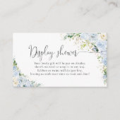  Elegant Light Blue Display Shower Enclosure Card Informatiekaartje (Voorkant)