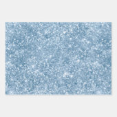 Elegant Light Blue Glitter Glam Patterns Inpakpapier Vel (Voorkant 2)