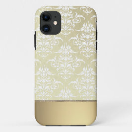 Elegant Light Gold-achtig  Damaserpatroon iPhone 11 Hoesje