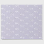 Elegant Light Lavender Merry Holiday Kerstmis Cadeaupapier (Vlak)