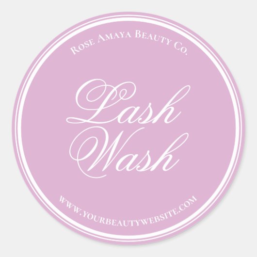 Elegant Light Paars Custom Beauty Product Label (Voorkant)