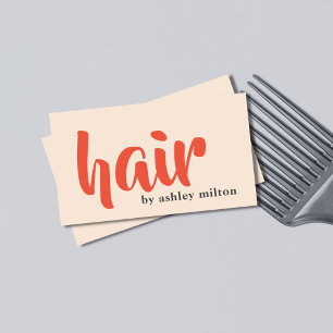 Elegant Light Pastel Hair Stylist Bold Visitekaartje