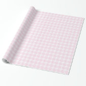 Elegant Light Pink & White 50th Birthday Gift Wrap Cadeaupapier (Uitgerold)