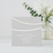 Elegant Light Strings Wedding Invite Kaart (Staand voorkant)