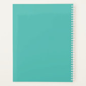 Elegant Light Zee Green Personalized Seashell Planner (Achterkant)