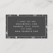 Elegant lightbulb Pattern Electricilicationonderho Visitekaartje (Achterkant)