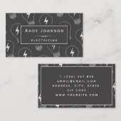 Elegant lightbulb Pattern Electricilicationonderho Visitekaartje (Voorkant / Achterkant)