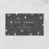 Elegant lightbulb Pattern Electricilicationonderho Visitekaartje (Voorkant)