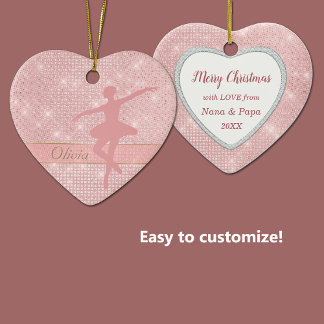 Elegant Lights Pink Ballerina Keramisch Ornament