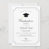 Elegant  lijst afgestudeerde partij kaart (Voorkant)