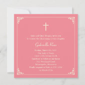 Elegant Lijst Baptism/Christening Uitnodiging (Voorkant)