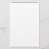 Elegant Lijst & Curved Greenery Monogram Briefpapier (Achterkant)