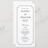 Elegant Lijst huwelijksprogramma Programma (Voorkant / Achterkant)