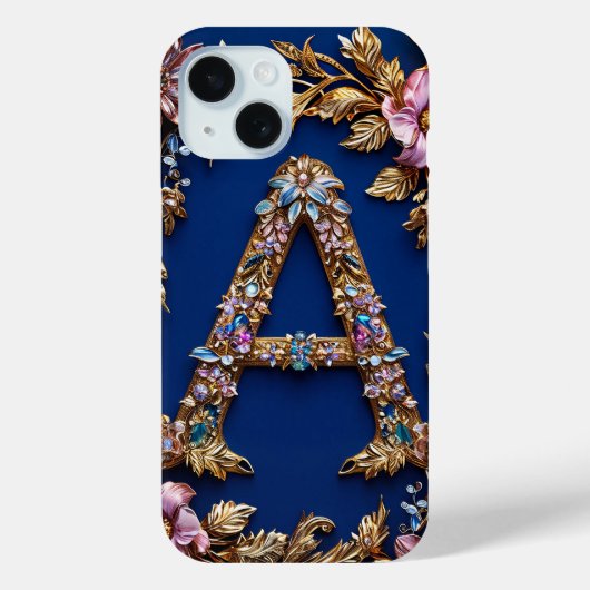 Elegant Lijst met gouden letter A Case-Mate iPhone Case (Achterkant)