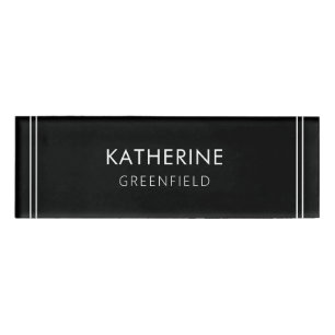 Elegant lijst Moderne Design Name Tag Zwart