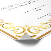 Elegant lijst nikah contract poster (Hoek)