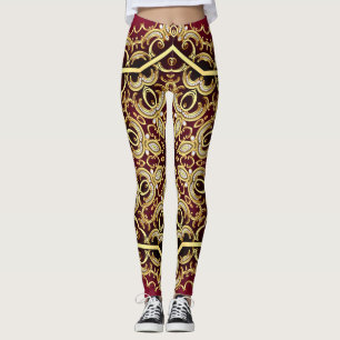 Elegant lijst: parel en goud. leggings