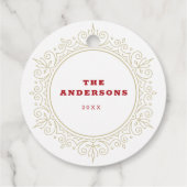 Elegant  Lijst Vakantie Groet Bedankjes Labels (Achterkant)