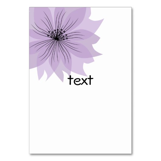 Elegant lila bloem kaart (Achterkant)