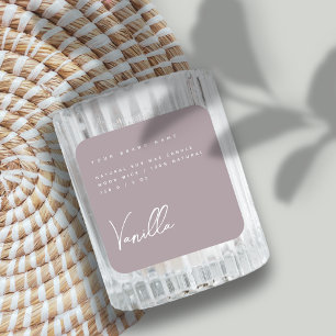 Elegant lila kaarsenetiket vierkante sticker