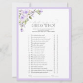 Elegant Lila Lavender Floral Vrijgezellenfeest Gam Kaart (Voorkant)