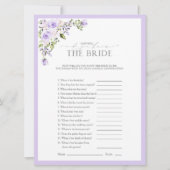 Elegant Lila Lavender Floral Vrijgezellenfeest Gam Kaart (Voorkant)