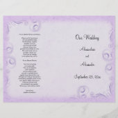 Elegant Lila Scrollwork Wedding Programme (Voorkant)