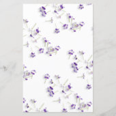 Elégant Lilac Blanc Arc Floral Mariage Menu (Dos)