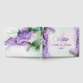 Elégant Lilac Flowers Mariage Livre d'hôtes (Complet)