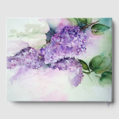 Elégant Lilac Flowers Mariage Livre d'hôtes (Verso)