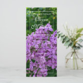 Élégant Lilac lavande fleurie Programme de mariage (Debout devant)
