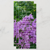 Élégant Lilac lavande fleurie Programme de mariage (Devant / Derrière)