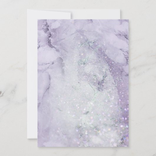 ÉLÉGANT LILAC MARBLE OR FAIRE-PART DE MARIAGE (Dos)