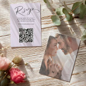 Élégant Lilac QR Code RSVP Mariage