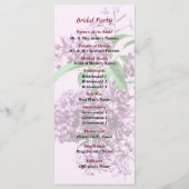 Elegant Lilacs Wedding Programme Programma (Achterkant)