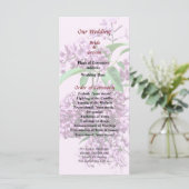 Elegant Lilacs Wedding Programme Programma (Staand voorkant)