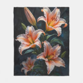 Elegant Lily Flower Art – Premium Prints & Unique Fleece Deken (Voorkant)