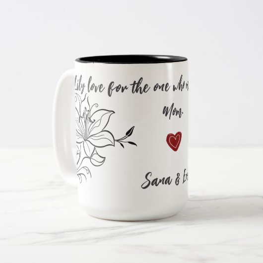 Elégant Lily Mère Fête de la Mug Cadeau (Devant gauche)