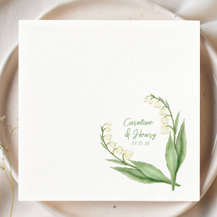 Elegant Lily of the Valley Garden Party Wedding Servet