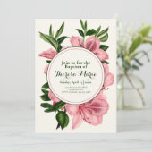Elegant Lily ThMED Baptism Invitation Kaart (Staand voorkant)