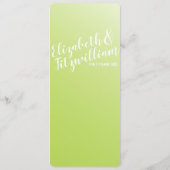 Elegant limoengroen ombre menu (Achterkant)