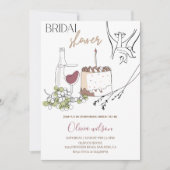 Elegant Line Art Vrijgezellenfeest Party Kaart (Voorkant)