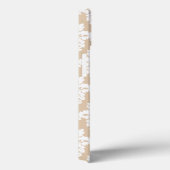 Elegant Linen Beige Damask gepersonaliseerd Case-Mate iPhone Case (Achterkant / Rechts)