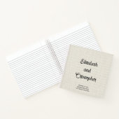 Élégant Linge Moderne Script Mariage Livre d'hôtes (Intérieur)