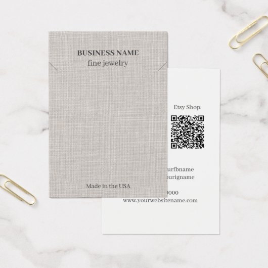Élégant Linge QR Code Bijoux Collier d'affaires (Bureau)