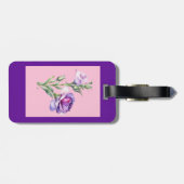 Elegant Lisianthus Bagagelabel Paarse (Achterkant horizontaal)