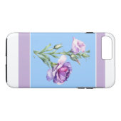 Élégant Lisianthus Blue iPhone 8/7 Plus Coque (Dos (Horizontal))